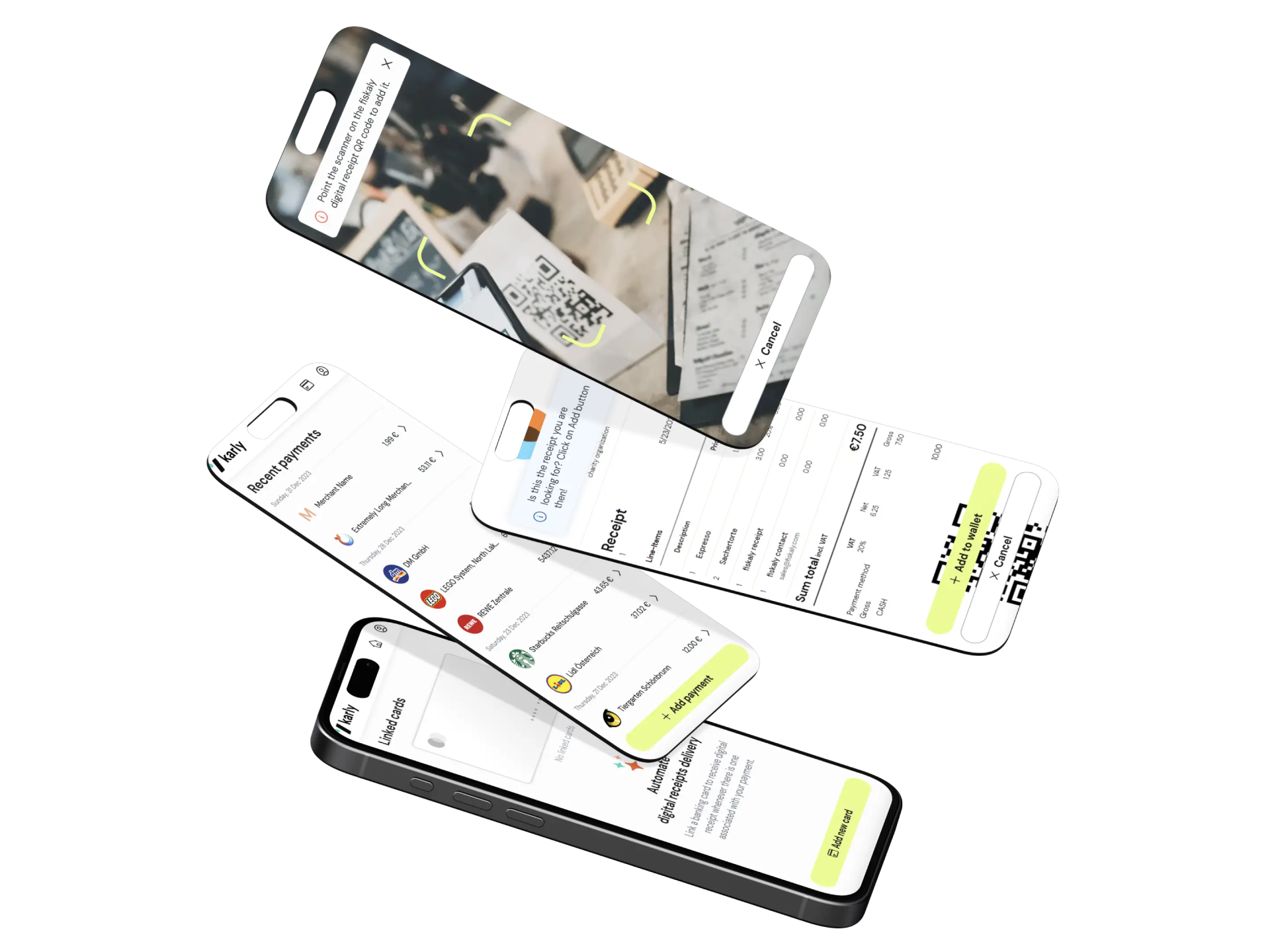 Digital Receipt mobile wallet app and consumer-facing experience